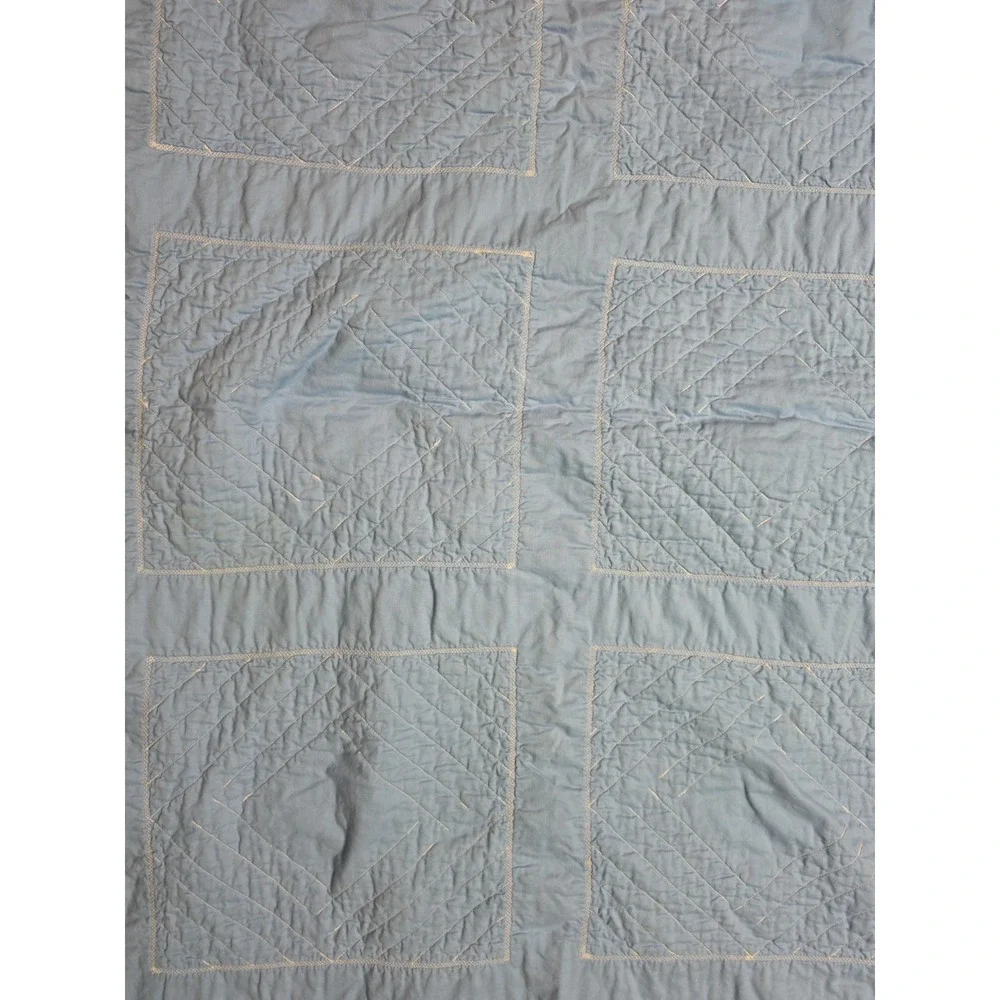VTG 90's Precious Moments Quilted Baby Crib Blanket 42 X 32 Boys Baseball